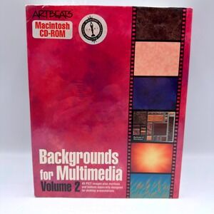 Artbeats Backgrounds for Multimedia Volume 2 Macintosh CD-ROM VTG Software NEW